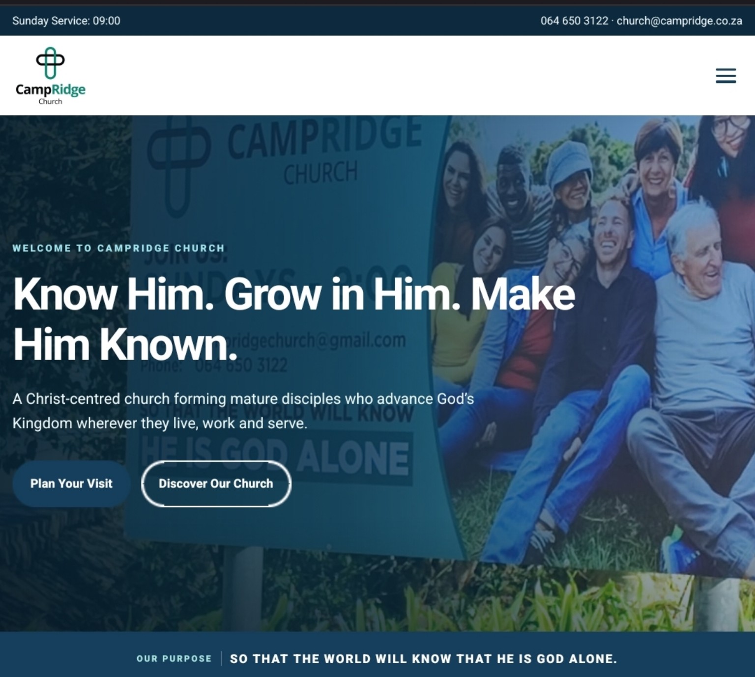CampRidge Church website